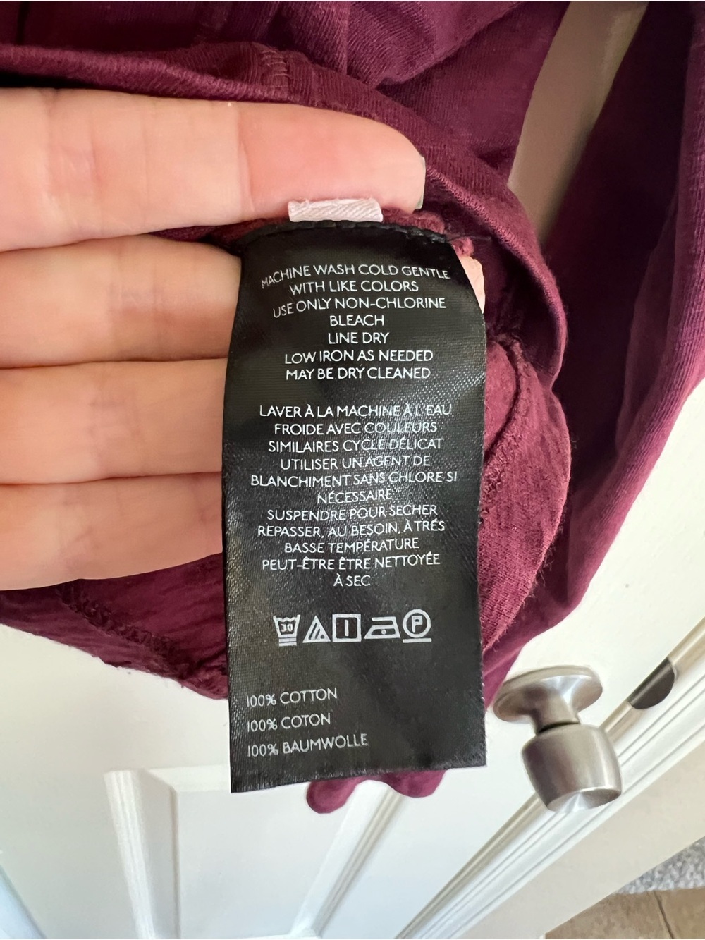 Pilcro by Anthropologie Raw Seam Slub Cotton Long Sleeve Tee L - Picture 3 of 8